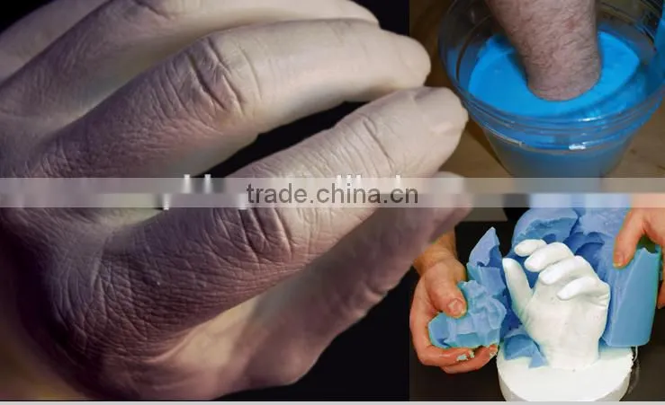 Lifecasting alginate with three phrases colours change (fast set 2'30",medium set 4'10",slow set 12')