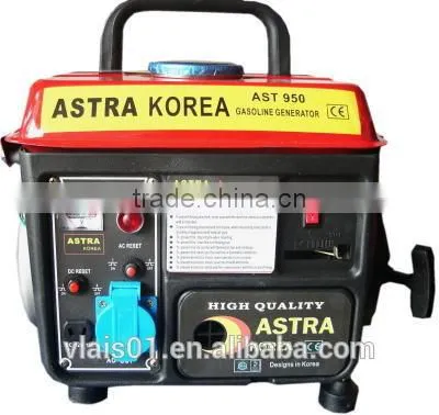 AST950 Manual gasoline generator , 950w Mini portable home use generator , ASTRA KOREA 950 2hp gasoline generator