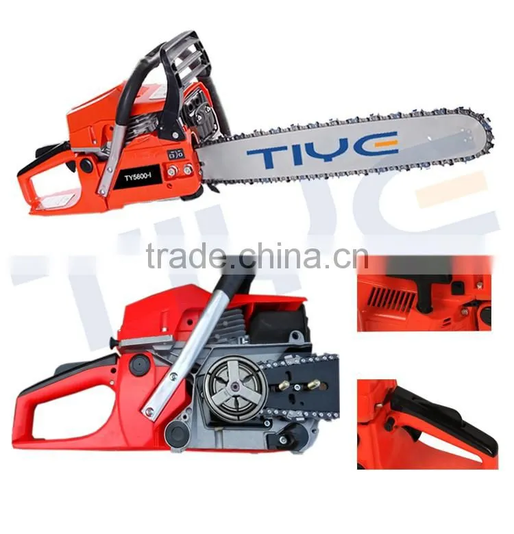 2-stroke portable gasoline chain saw, gasoline cutting firewood machine