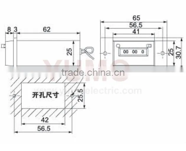 CSK5-YKW 5 digit with zero clearing Electromagnetic counter counter switch