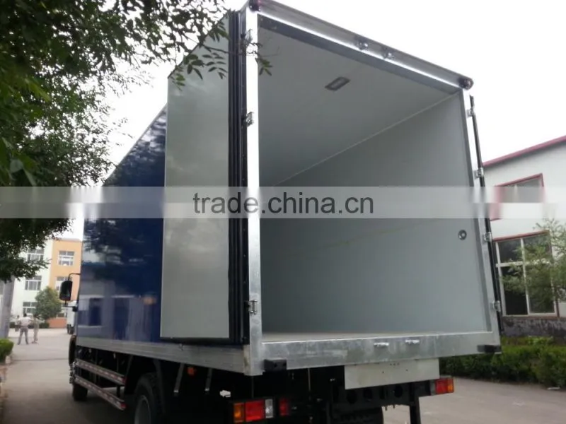 stainless steel frozen fish transport truck body hook lift garbage truck