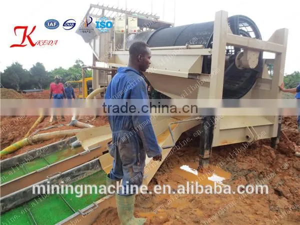 High capacity trommel scrubber machine, gold refining equipment, gold wash plant With Patent