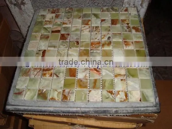 Handemade Good Price GREEN ONYX MOSAIC TILES COLLECTIONS