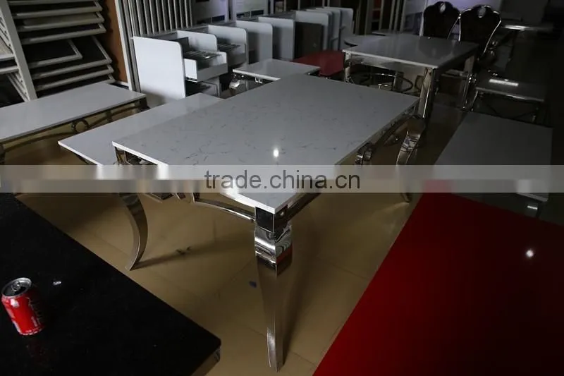 Western popular quartz dining table on sale