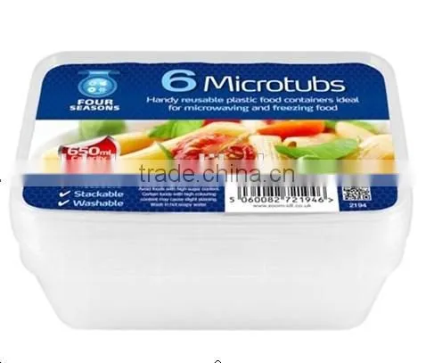 healthy custom plastic food storage container