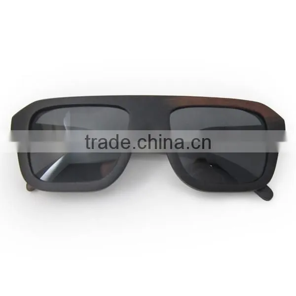 Ebony Wood Sunglasses With Customized Logo Engraved