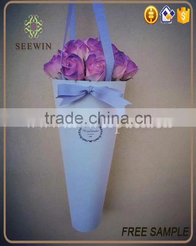 convenientliy hard paper flower paper bag