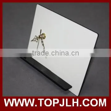 Fancy design blank coated photo frame wall clock for sublimation