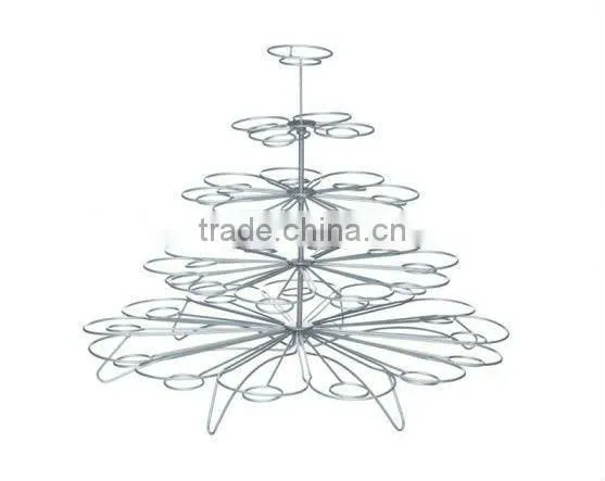 Hot sale iron wire powder coating 5 tier cake stand