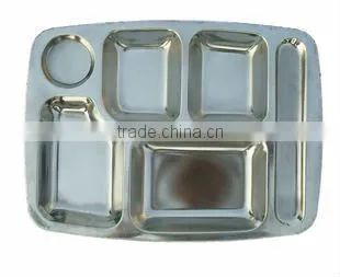 SS18/8 Stainless Steel Fast Food Tray/Mess Tray/Snack Tray,Winolaz