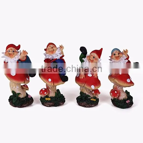 Garden Ornaments Fiberglass Mushroom Garden Solar Lights