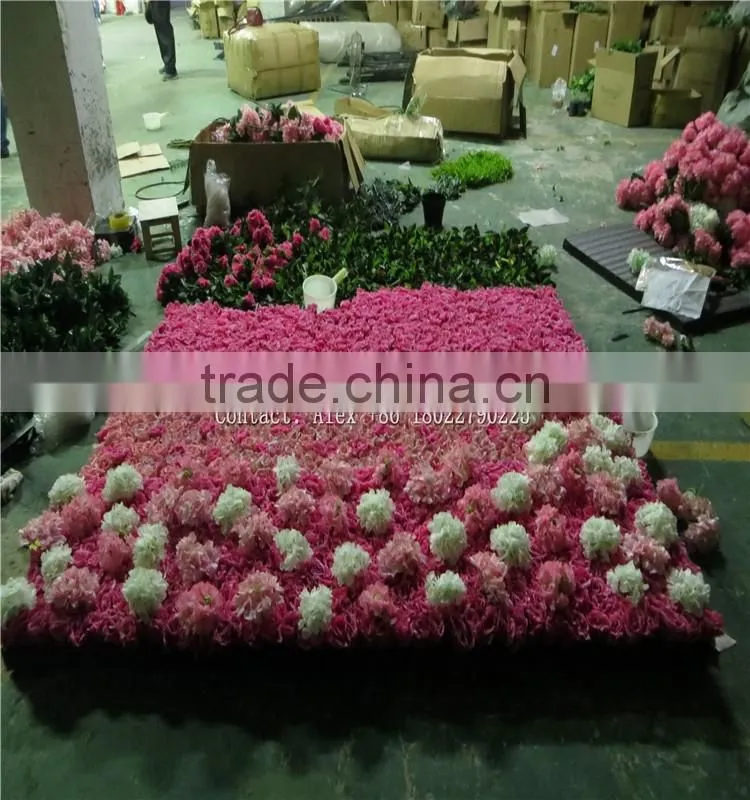 SJ0060035 2017 Hot sale silk flower wall for weeding decoration