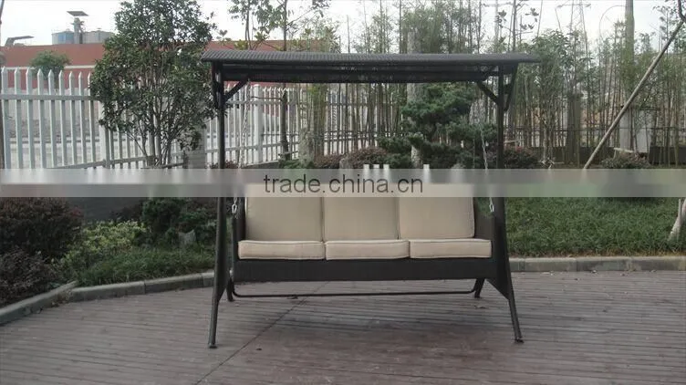 Rattan 3-seat garden swing(ESR-9690)