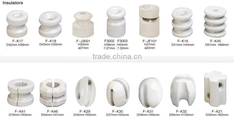 hole sale spool porcelain insulator F113-1