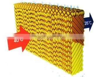 Evaporative wet curtain for poultry farm/factory