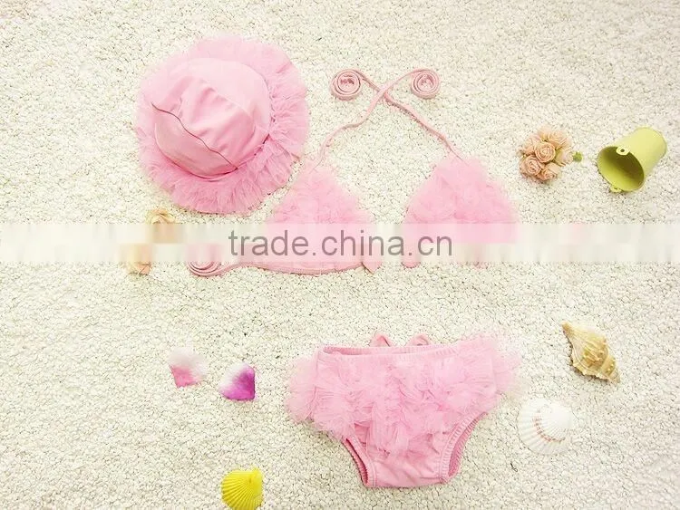 Fashion Three-piece Cute Lace Baby Bikini