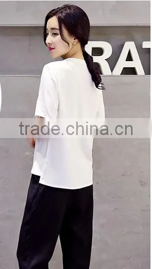 2016 new fanshion custom casual women modal half t-shirt