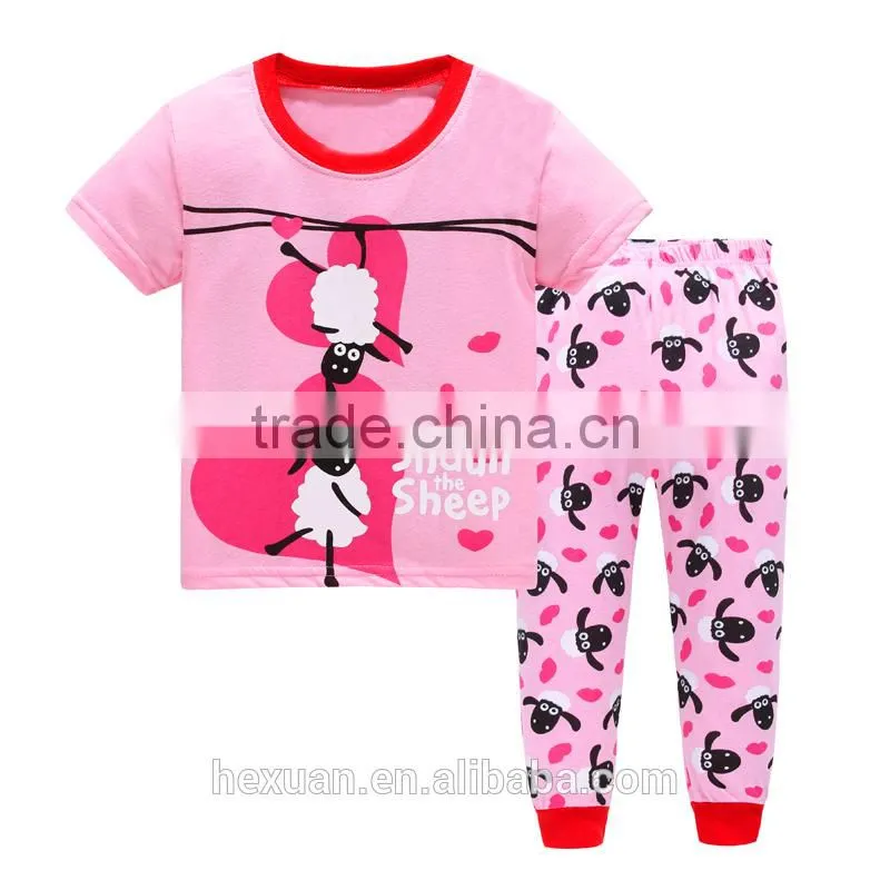 OEM or stocked designs Fashion best price wholesale childrens cotton pajamas