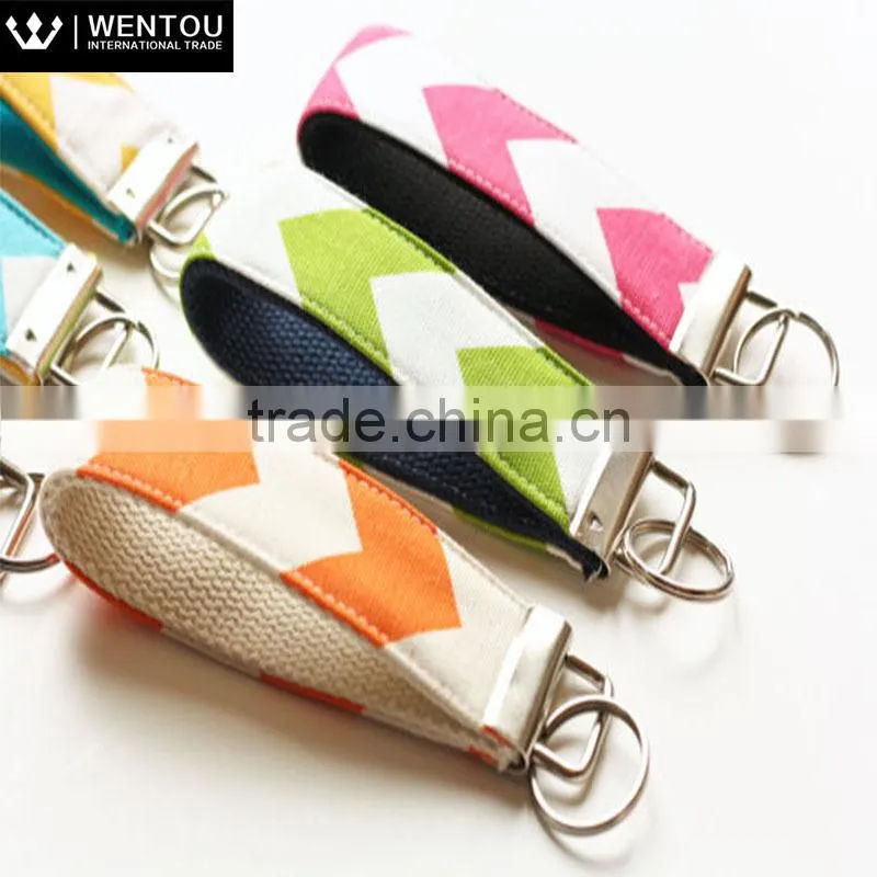 Personalized Monogram Chevron Key Fob