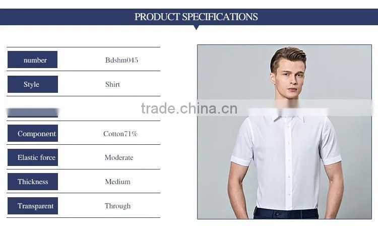 Wholesale Models Solid Color White Or Black Fancy Design Men Shirt