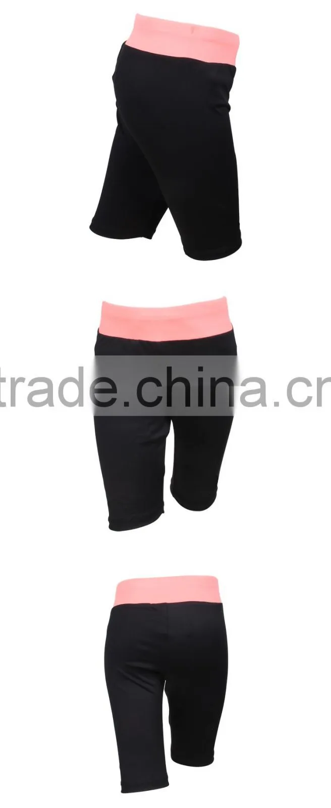 Custom Design Girls Wearing Elastic Short Yoga Pants Wholesale