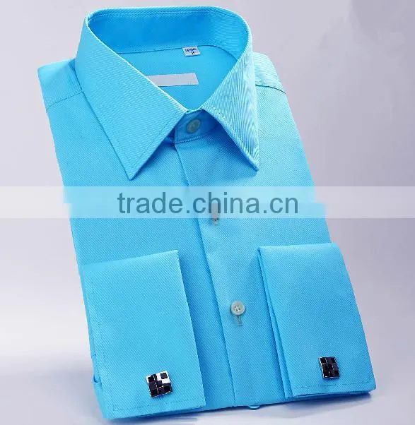 2014 Mens Slim fit Dress long Sleeve solid color Shirts Mens dress shirts