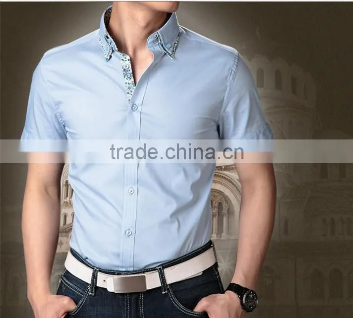 Cultivate one's morality type youth business half sleeve shirts