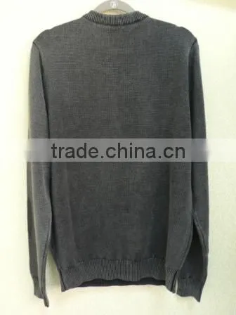 The V neck button dark grey pullover casual men knitted sweater men (Maco Johnston)