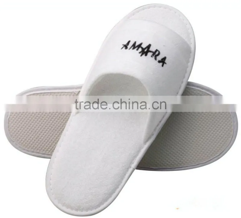 Hotel bathroom open toe mens spa slippers wholesale