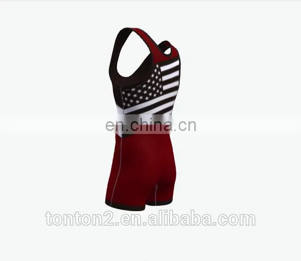 new freestyle men's sublimation wresting suit