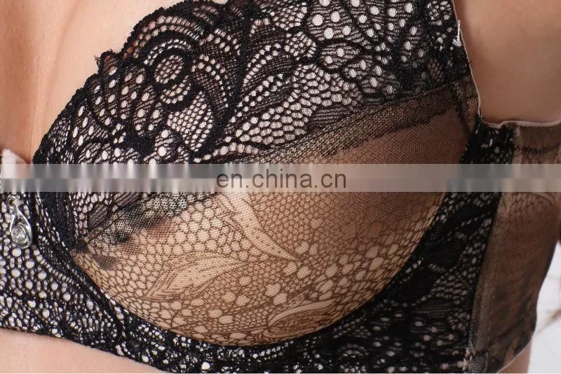 Nude And Black Lace Bra