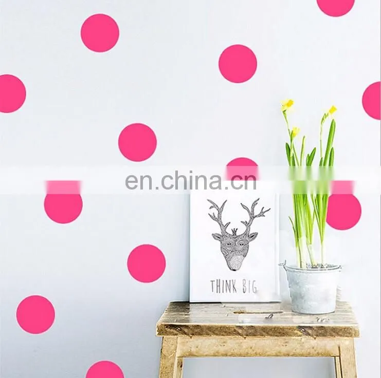 Attractive Ins Style 7 Size Available Colorful Roud Vinyl Wall Sticker Children Room Home Decoration Mural Roon Decal