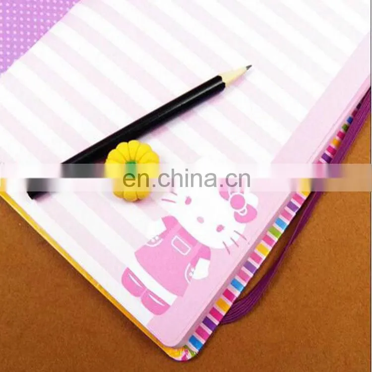 Custom A4/A5 cattoon student notebook with perfect binding with coloring paper printing