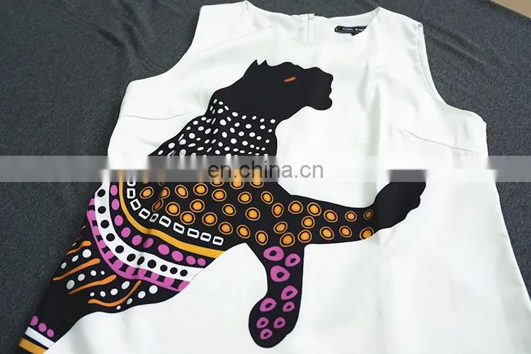 China Alibaba Wholesale Casual Panther printed Short Sleeve Shorts