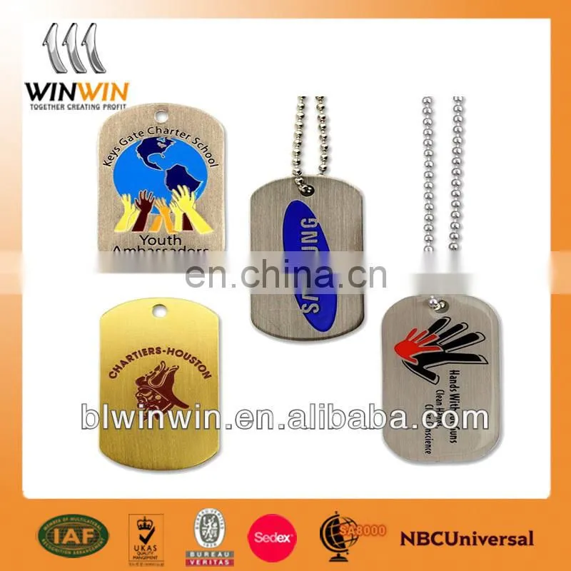 Chinese manufacture of laser engraved military dog tags