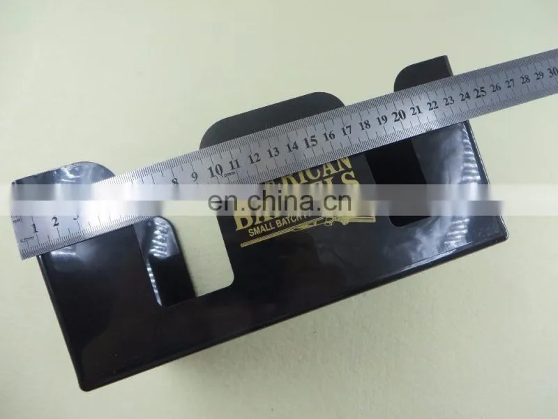 Custom rectangle ps plastic decorative bar napkin holder with handle