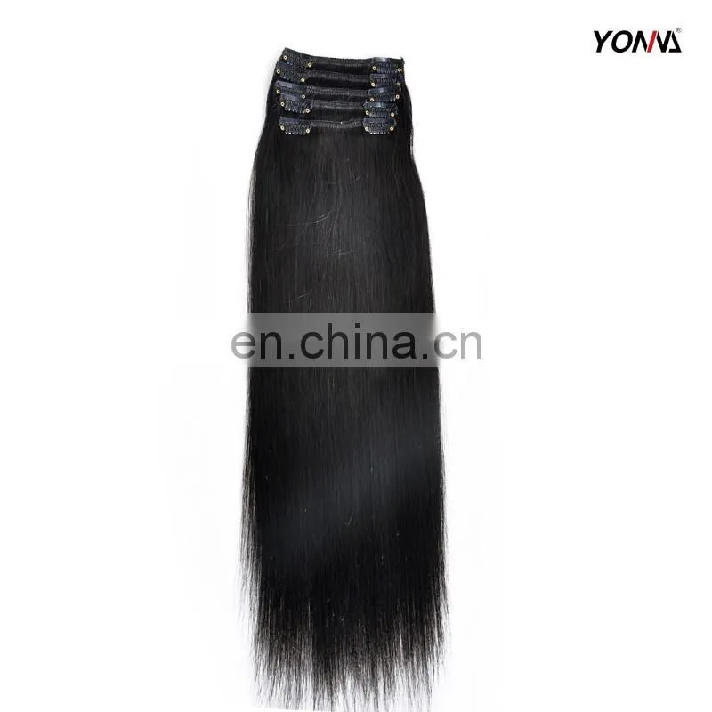 100% virgin brazilian human hair,hair extension clip,24 inch clip in human hair extensions