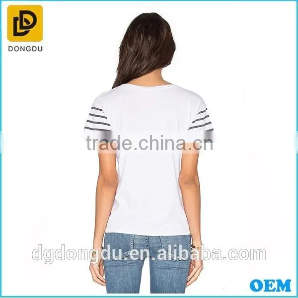 2016 China Factory OEM Service Wholesales 100% Cotton Lady T shirt