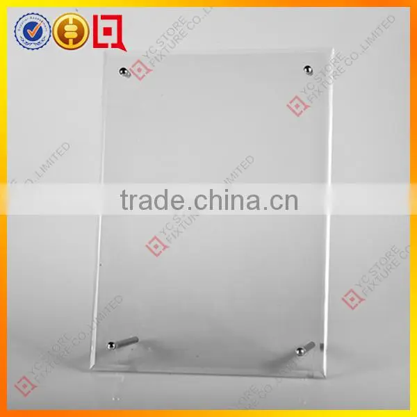 Acrylic menu holder with Triangle Base