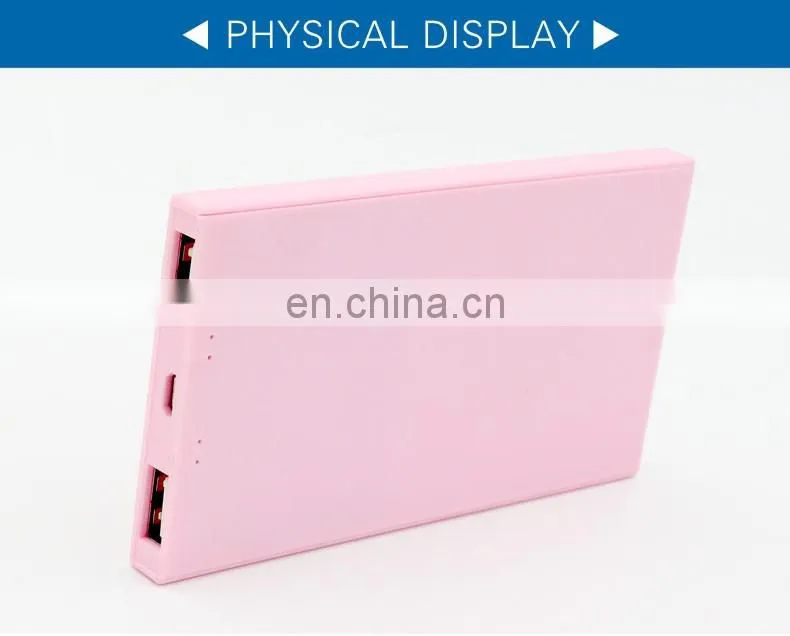 4000mah polymer Power Bank External Battery Charger plastic super thin portable power bank charger