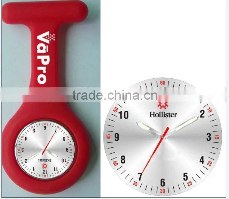 Enthusiastic Red Silicone Nurse Watch