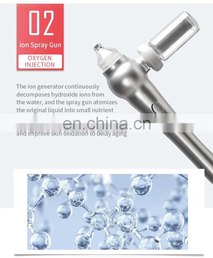 Hydrogen Oxygen Micro-engraving Instrument 9 IN 1 H2O2 Oxygen Jet Peel Machine EMS Deep Cleansing Hydrating Small Bubbles Device