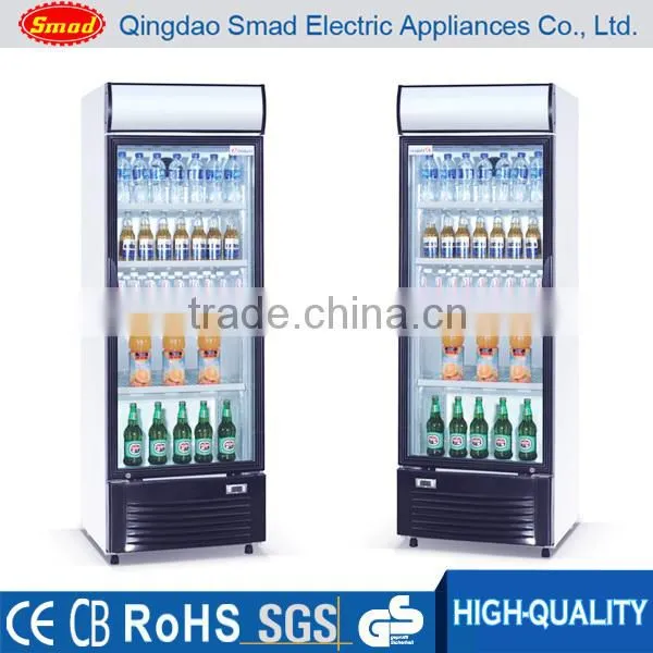 Single door upright beverage showcase with CE,CB