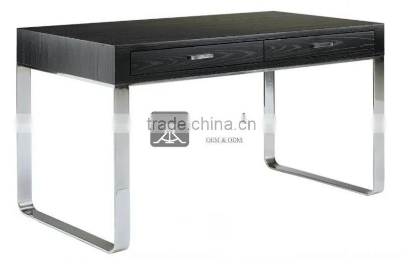 DK-025 Hotel Room Elegant Black Stainless Steel Writing Desk