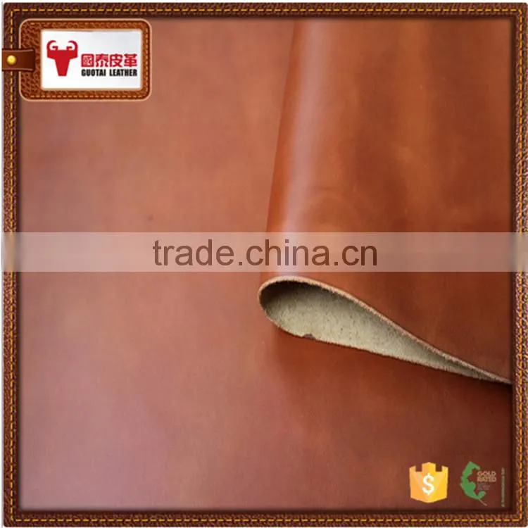oil distressed cow leather for bag & shoes
