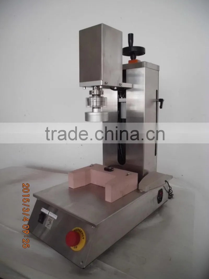 2015 Semi-Auto screw capping machine for higher bottles
