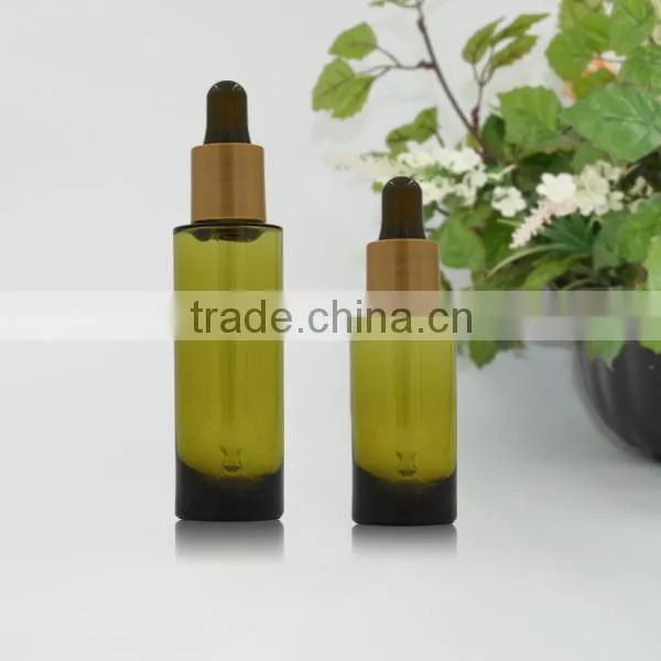 Popular 20ml 30ml Silver Collar Plastic Bottle with Silica Nipple Dropper