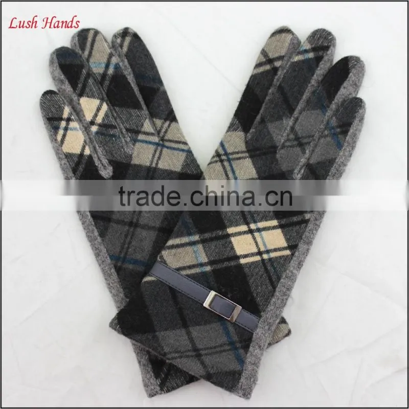 ladies wholesale woolen top hand gloves women with belt