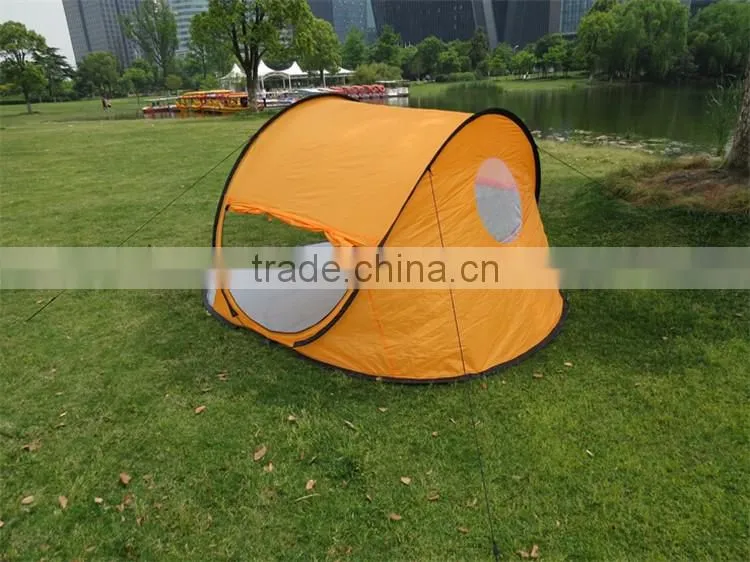 Curved Design 3- 4 People Beach Shade Tents Wind Proof Pop Open Beach Ttent Pop Up