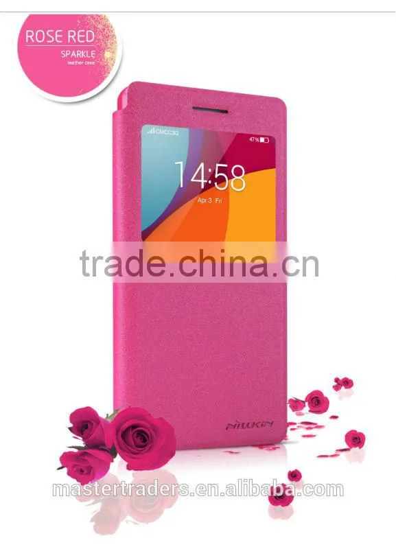 Original NILLKIN Sparkle Series Wallet Flip PU Leather Case With PC Back Cover For OPPO R1C For OPPO R1X MT-3356